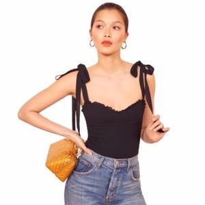 Reformation Blanca Top Black